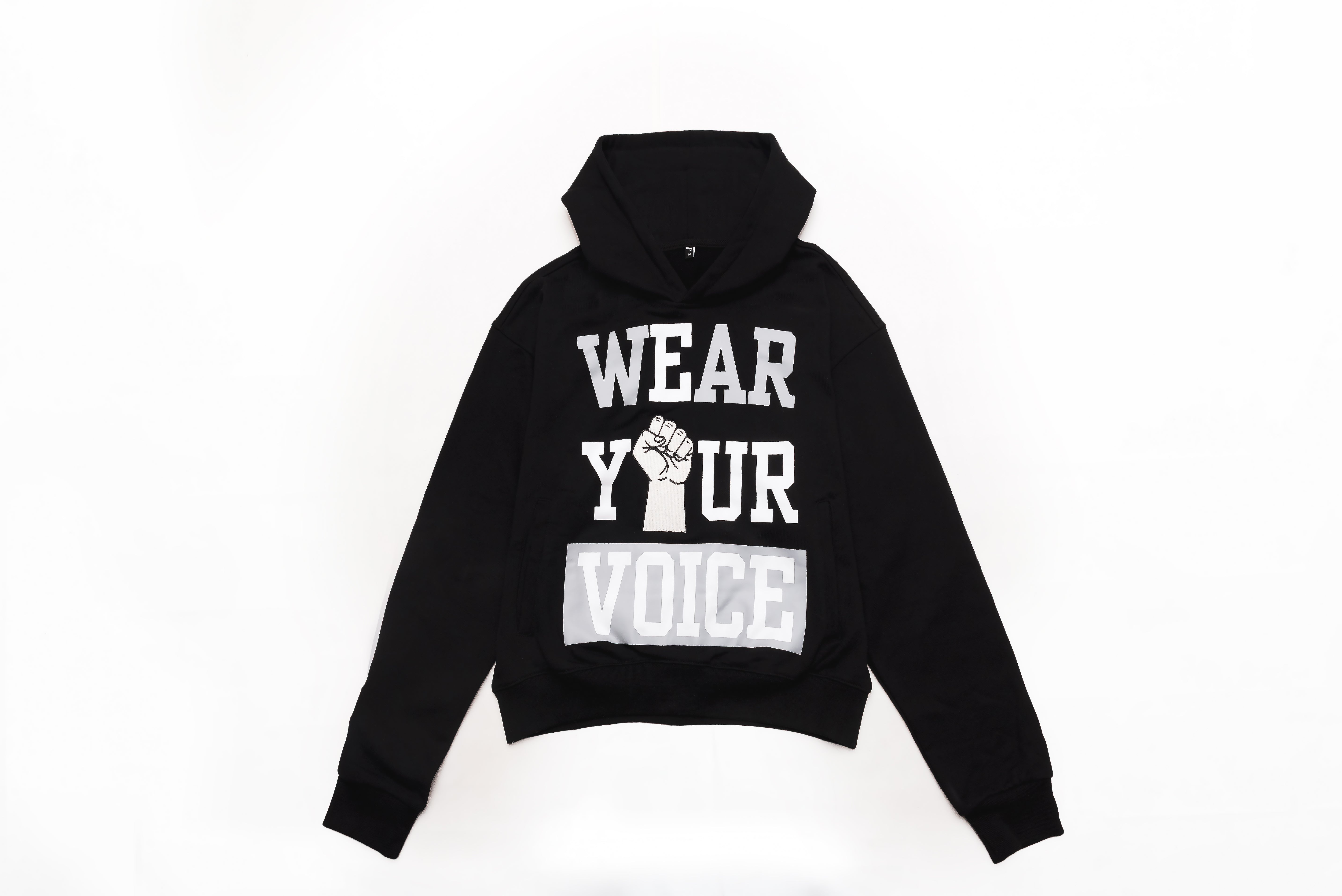 Black "Wear Your Voice" Hoodie